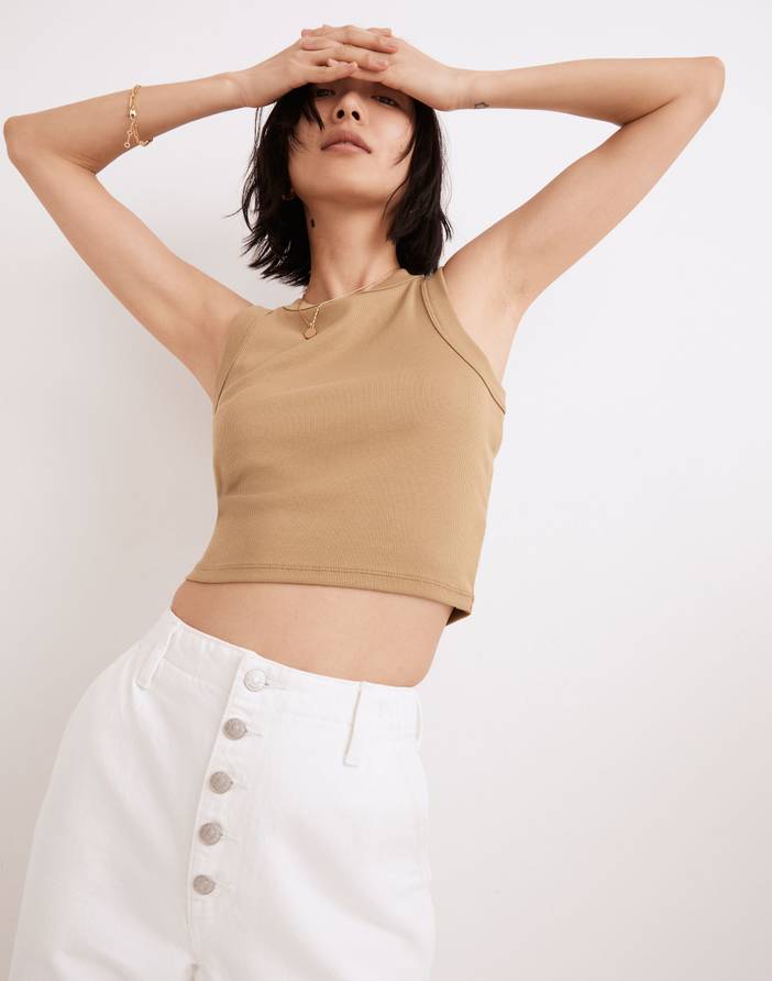 Supima® Rib Crop Tank | Madewell