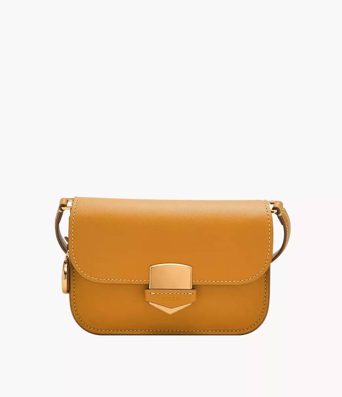Lennox Leather Small Flap Crossbody Bag | Fossil