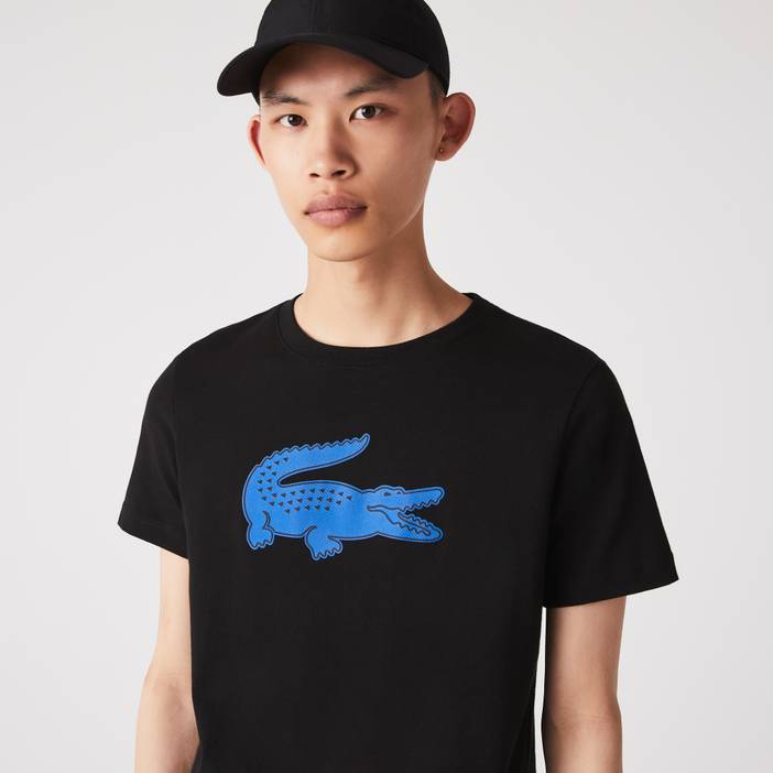 Herren Lacoste Sport Krokodil-T-Shirt aus atmungsaktivem Jersey mit 3D Print | Lacoste