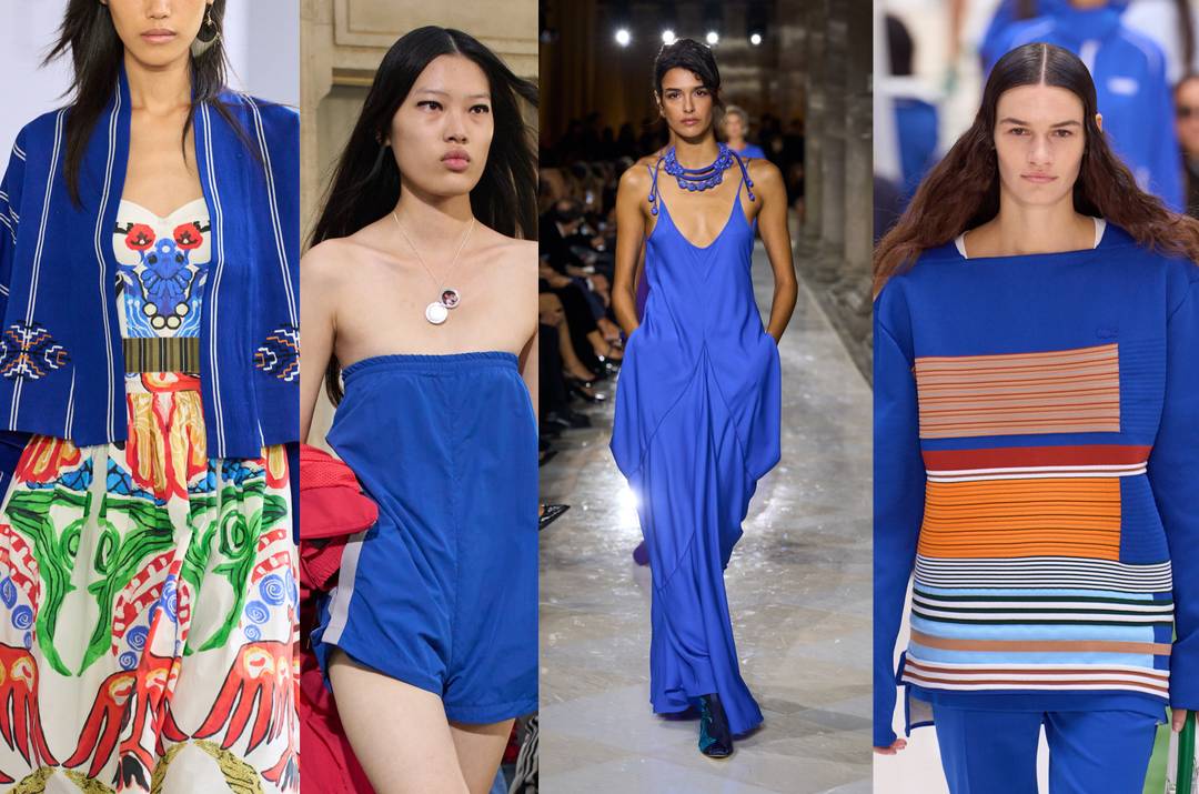 Luminous Blue: Stella Jean PE26 - Prêt-à-porter, Meryll Rogge PE26 - Prêt-à-porter, Giorgio Armani PE26 - Prêt-à-porter & Lacoste PE26 Prêt-à-porter