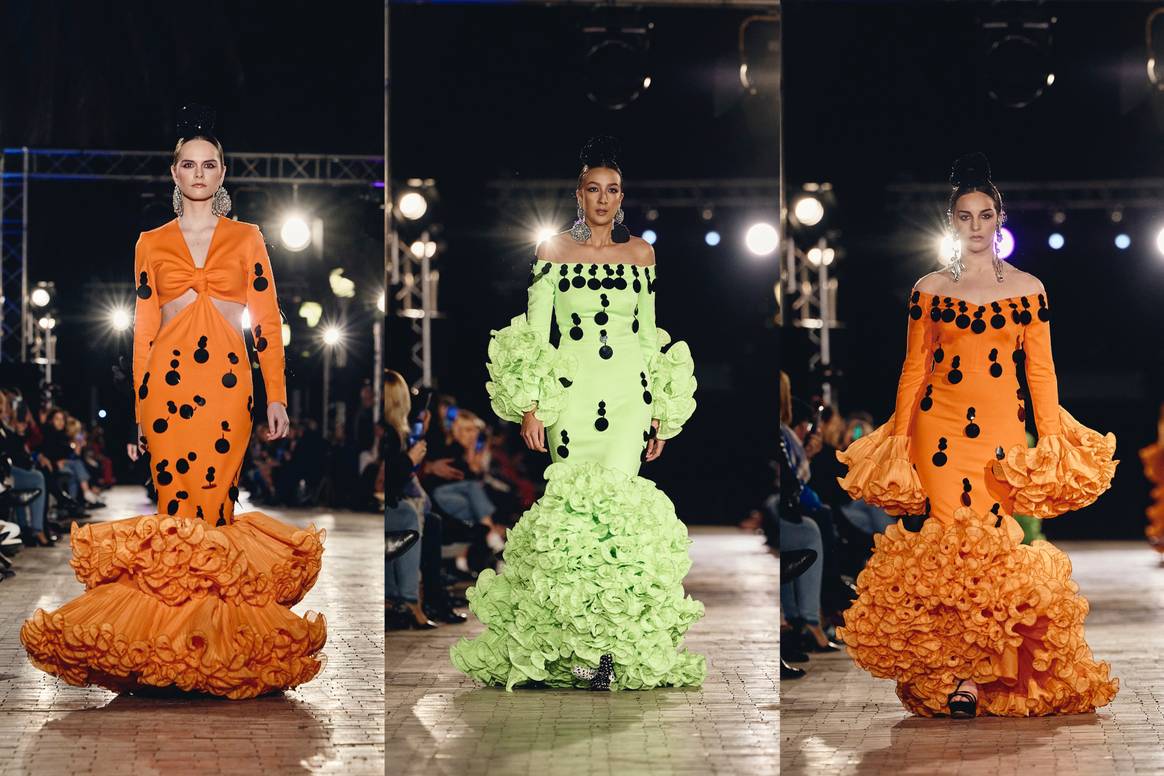 Imágenes de "Torbellino de Colores" la nueva colección flamenca de Juana Martín, por cortesía de la firma