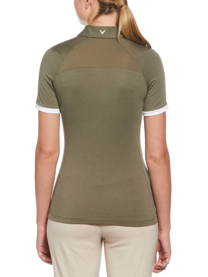 Women's Swing Tech™ Asymmetrical Color Block Golf Polo Shirt | Callaway