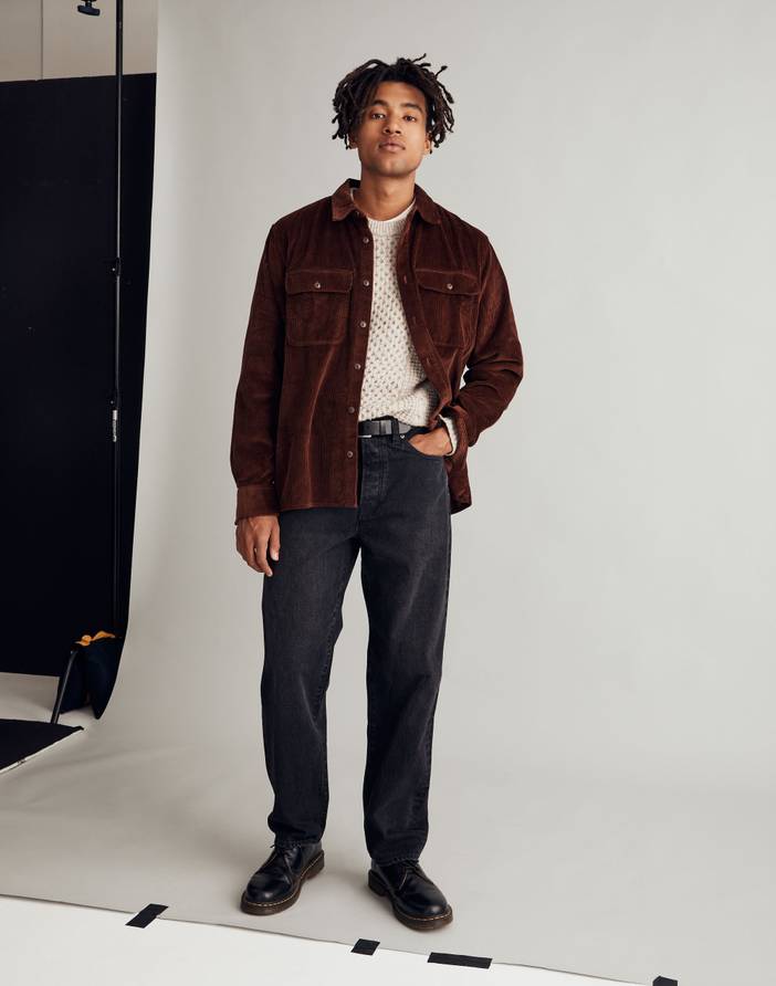 Corduroy Easy Long-Sleeve Shirt | Madewell