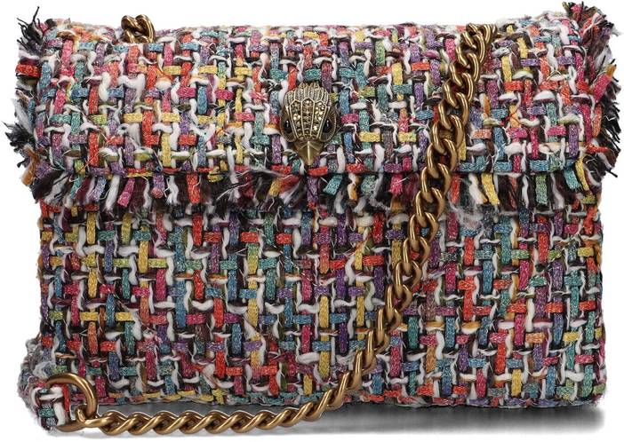 London Umhängetasche Tweed Kensington Bag Weiß Damen | Kurt Geiger