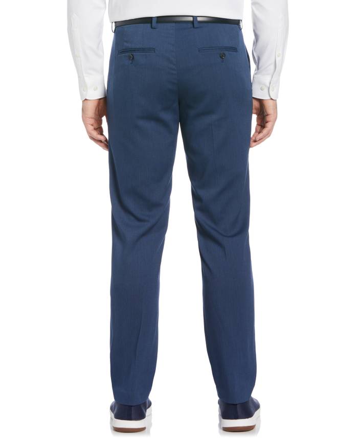 Men's Slim Fit Performance Tech Suit Pant in Azure/Blue, Size 32/30 Inseam, Polyester/Elastane/Viscose | Perry Ellis