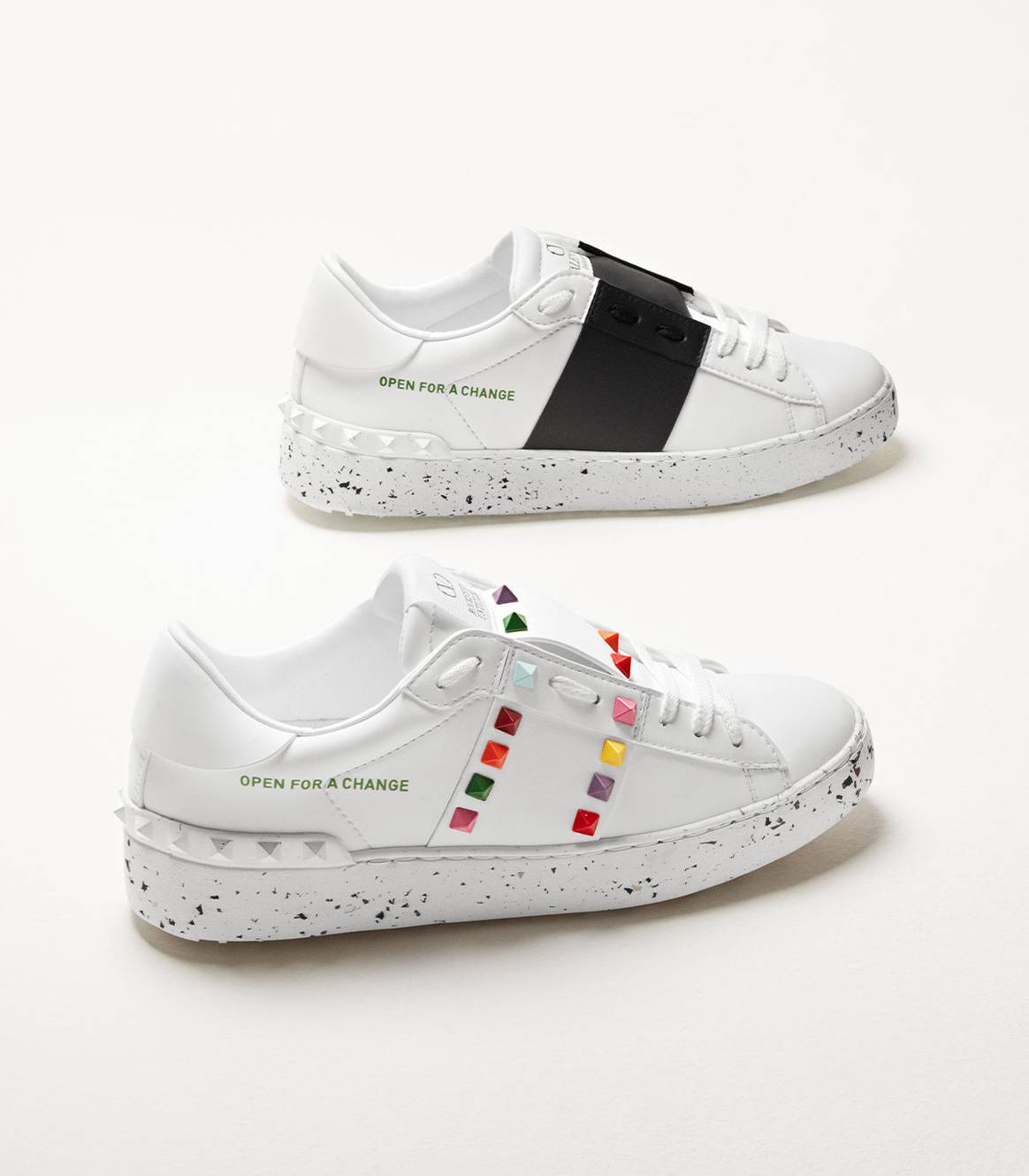 Photo Credits: “Open for a Change”, colección de zapatillas de Valentino elaboradas a partir de biomateriales y material reciclado.