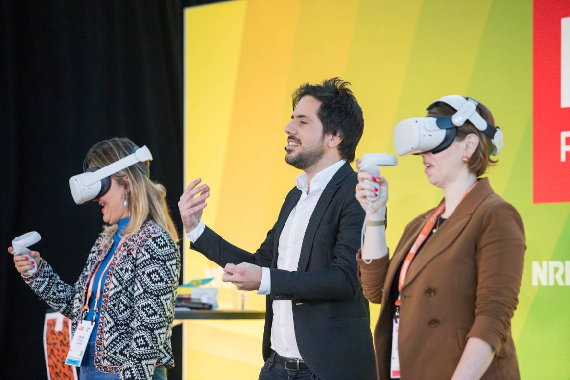 João Blümel immersive metaverse mind-reading session during NRF Retail's Big Show 2023. Photo: Jason Dixson Photography courtesy of NRF