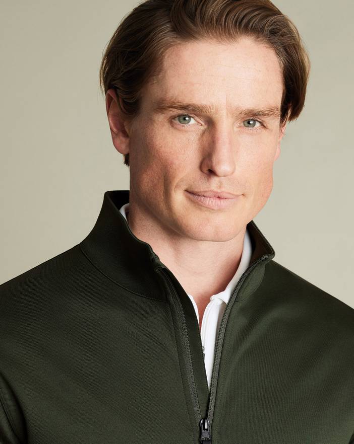 Men's Charles Tyrwhitt Performance Funnel Neck Long Sleeve Jacket | Charles Tyrwhitt