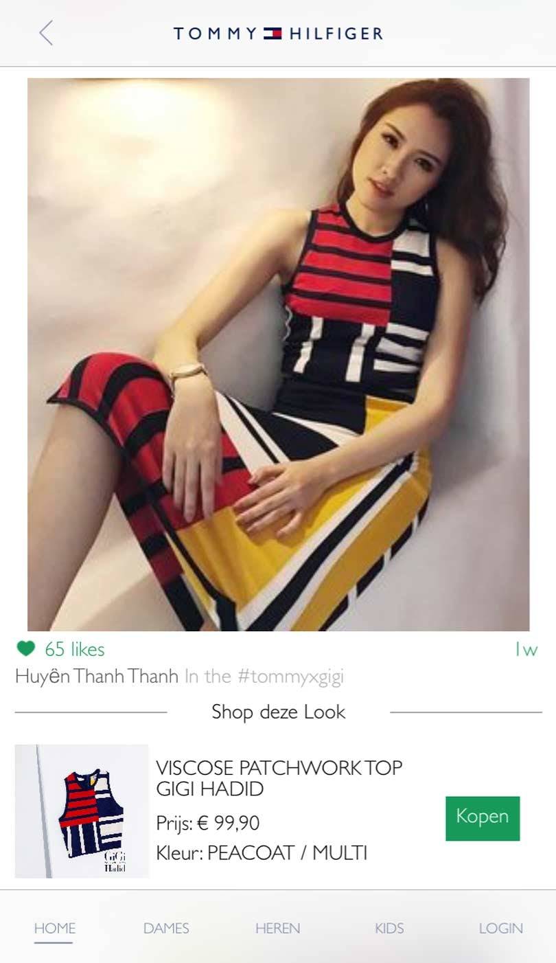 Tommy Hilfiger lanceert nieuwe app met shoppable Instagram-foto’s