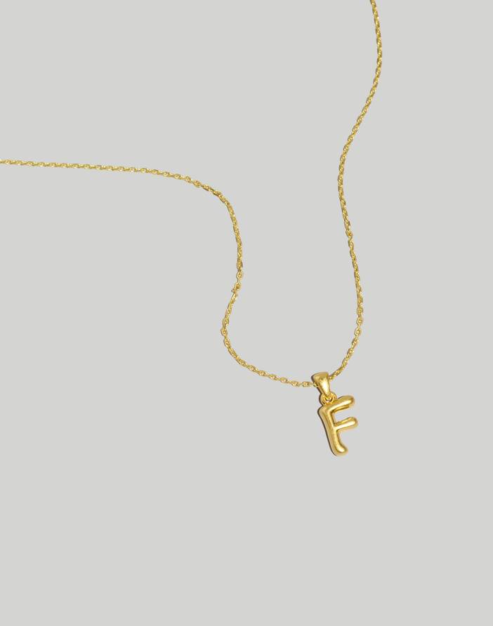 Puffy Letter Pendant Necklace | Madewell