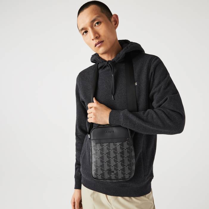 Lacoste leather shoulder bag sale