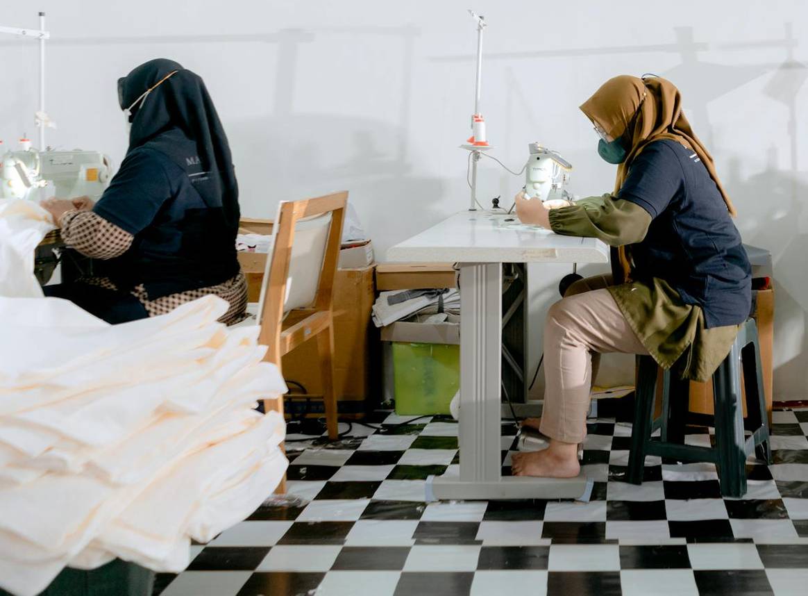 Female textile workers.