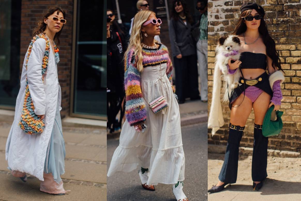 Kleurrijke gebreide looks bij CPHFW SS24.