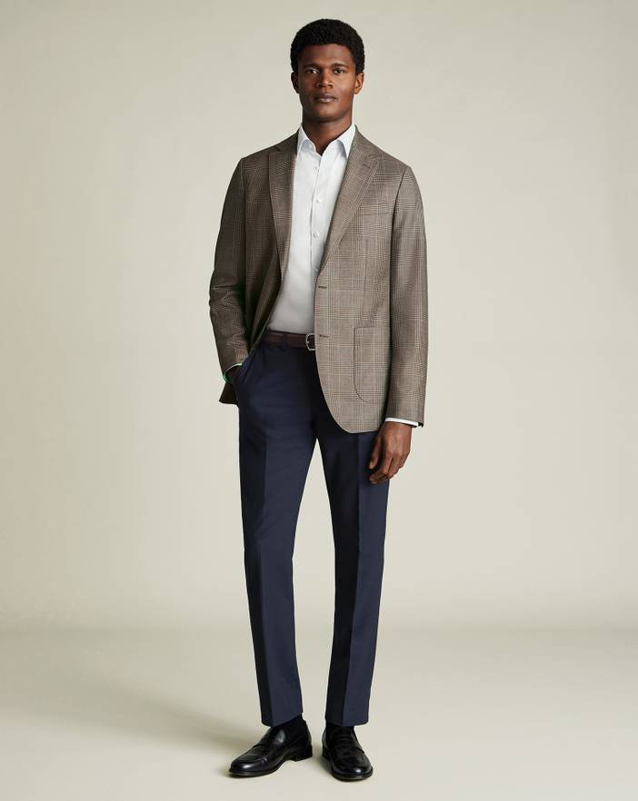 Men's Charles Tyrwhitt Luxury Italian Checkered na Jacket | Charles Tyrwhitt