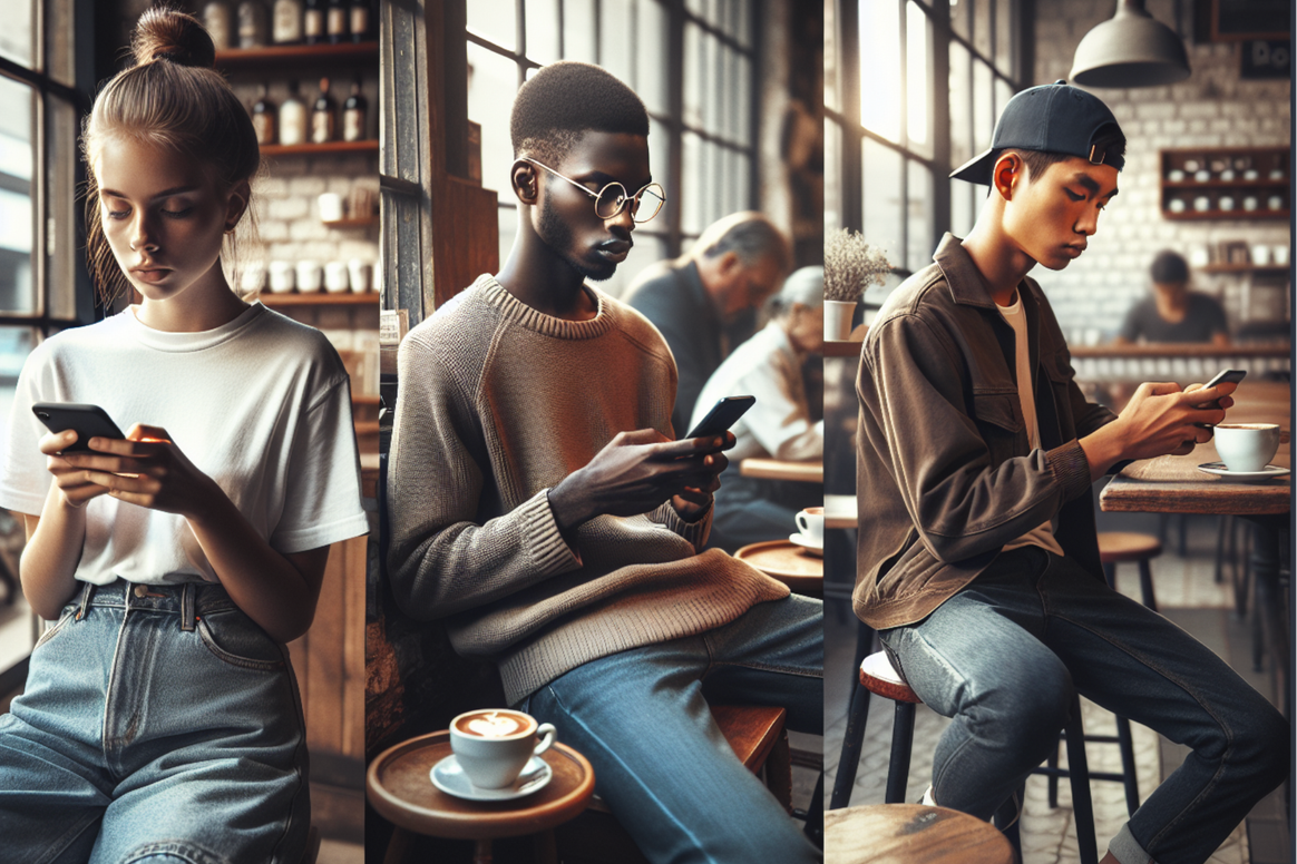 Gen Z und Millennials setzen verstärkt auf E- und mobile Commerce und generative KI. KI-generiertes Bild zur Illustration.