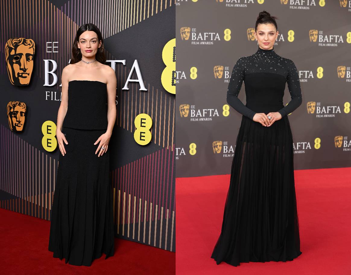 Emma Mackey in Chanel and Marisa Abela in Fendi Couture.