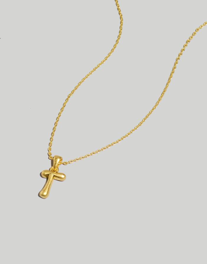 Puffy Letter Pendant Necklace | Madewell