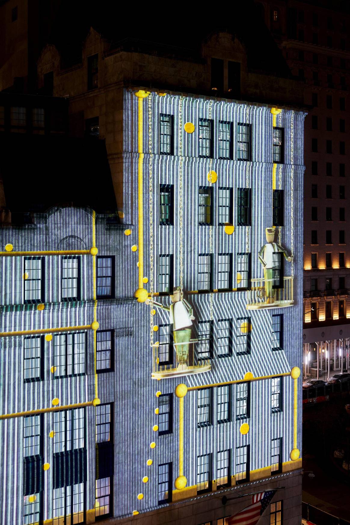 Loro Piana light display at Bergdorf Goodman