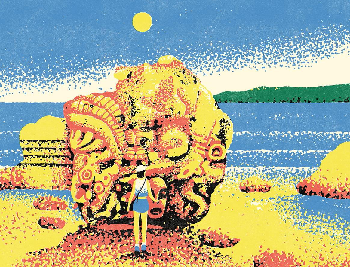 Ilustración de la guía de Ibiza de la colección “City Guide Resorts” de Louis Vuitton de Verano 2025.
