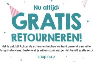 Kleertjes.com voert gratis retourneren in