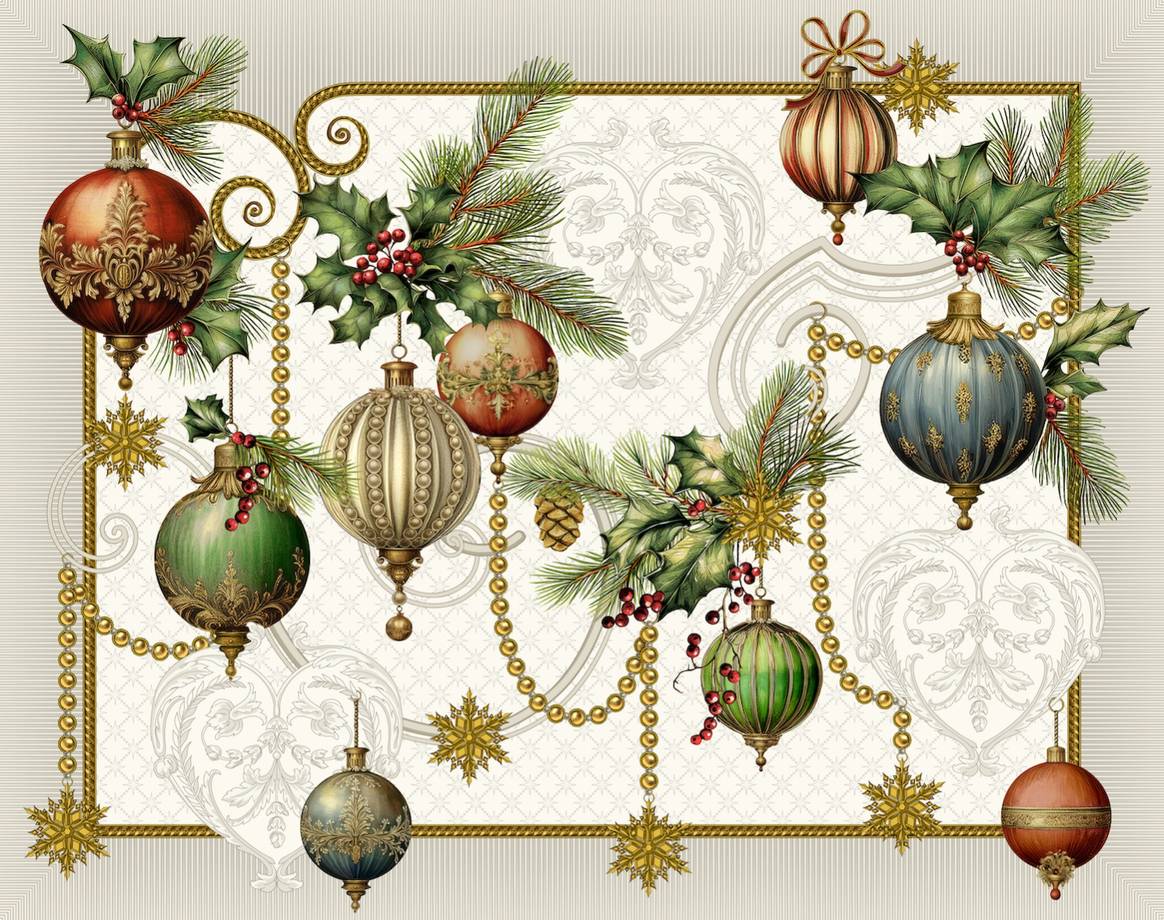 Set de table Noel25 LH blanc