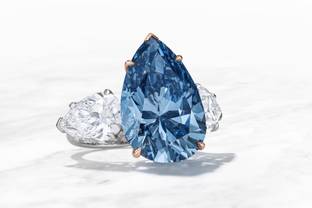 A rare blue diamond sold for over 40 million dollars at auction