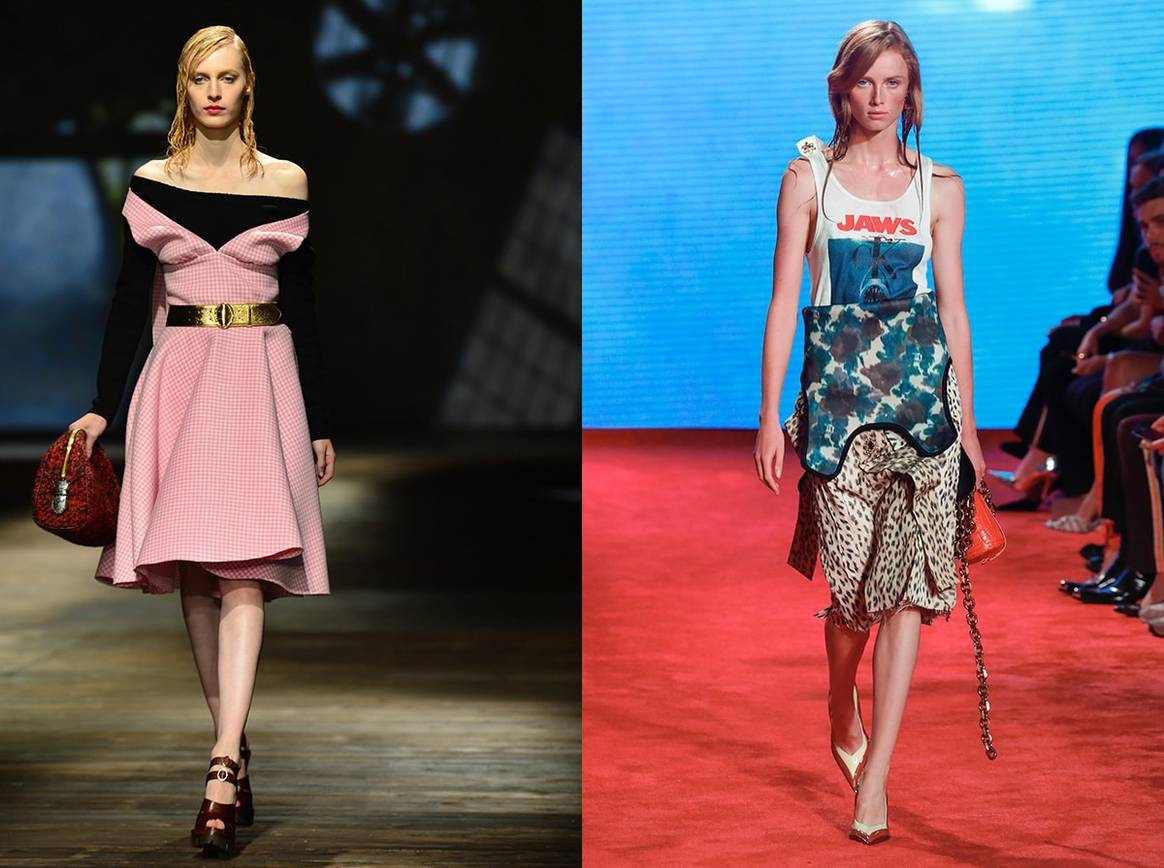 Prada AW13.
Image: Giuseppe Cacace / AFP. Raf Simons for Calvin Klein SS19, via
Catwalkpictures