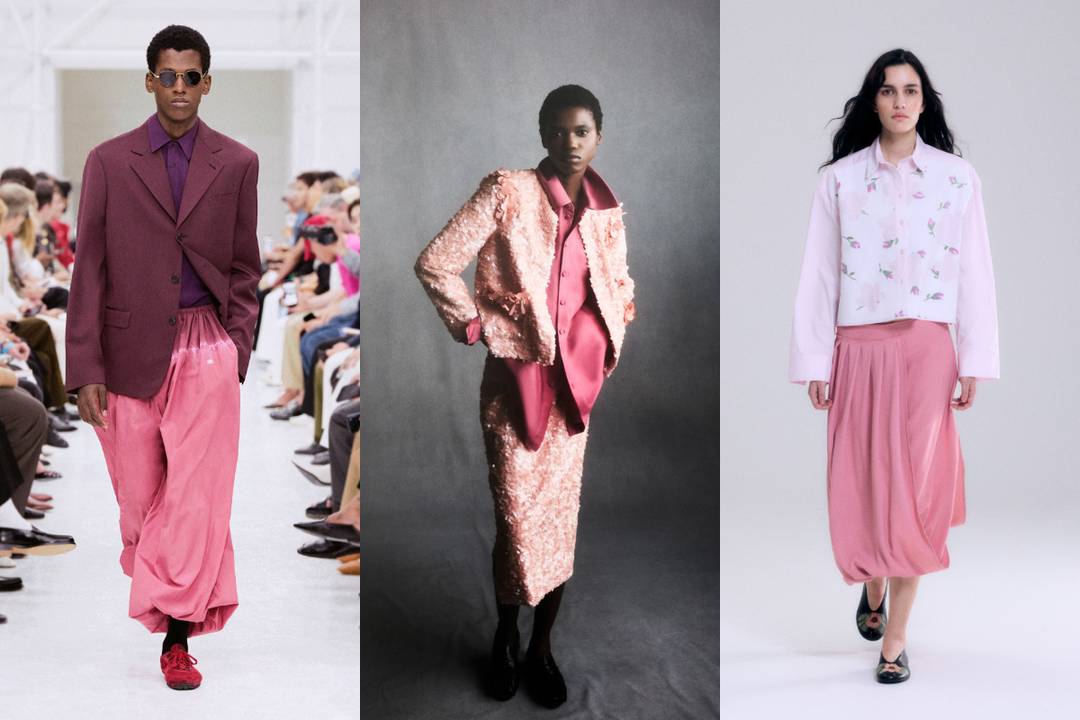 (Da sin. a dx.) Celine Pe 27 - Menswear, Emilia Wickstead Off 27 - Resort Women, Rave Review Pe 27 - Ready to Wear.