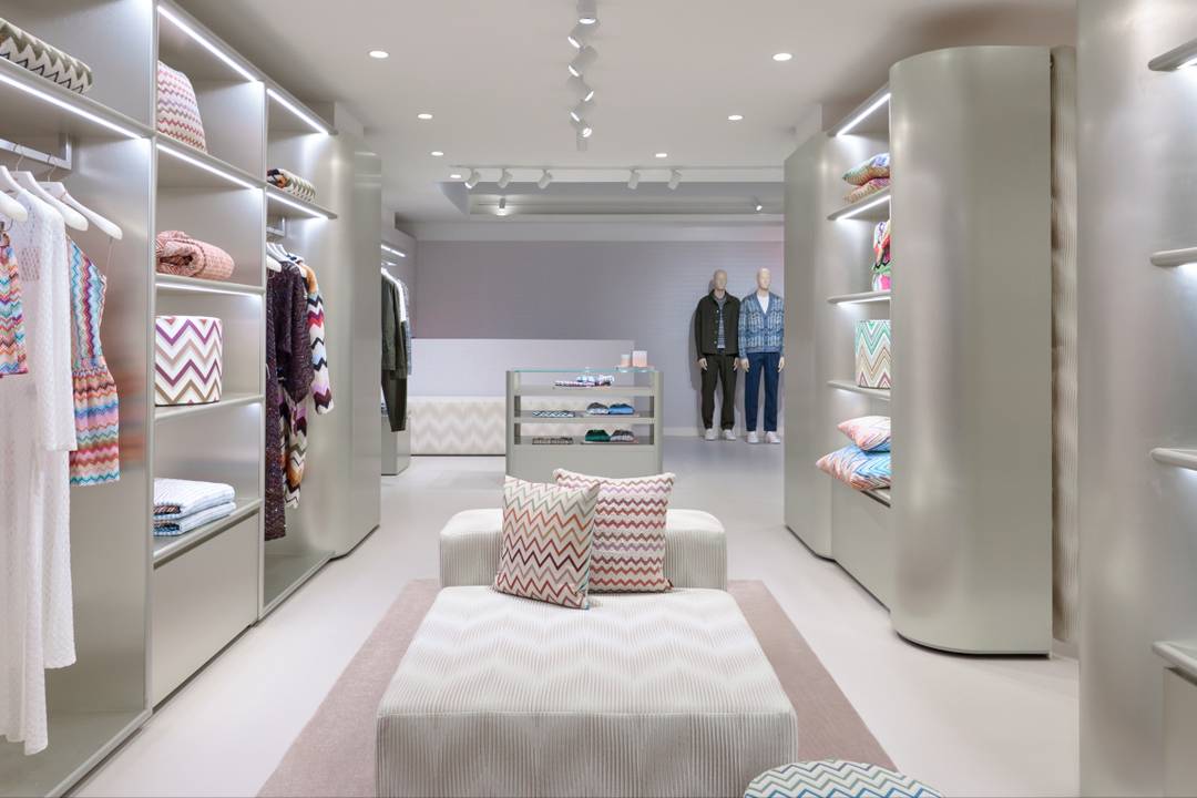 L'interno della nuova boutique di Missoni di New York