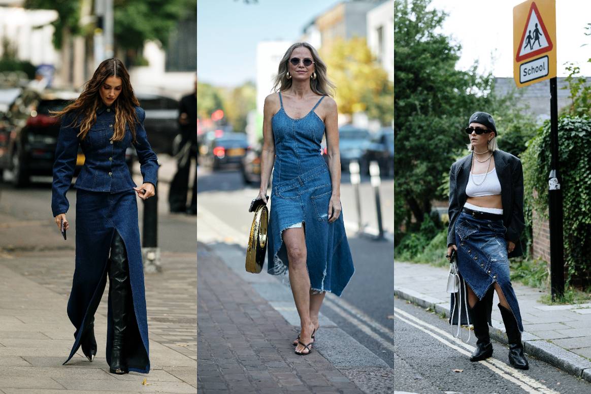 Unconventional hemlines street style trend SS24.