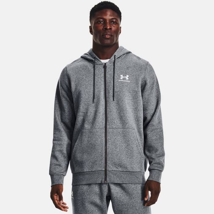 Herren Under Armour Essential Fleece-Hoodie mit durchgehendem Zip Midnight Blaue Marine | Under Armour