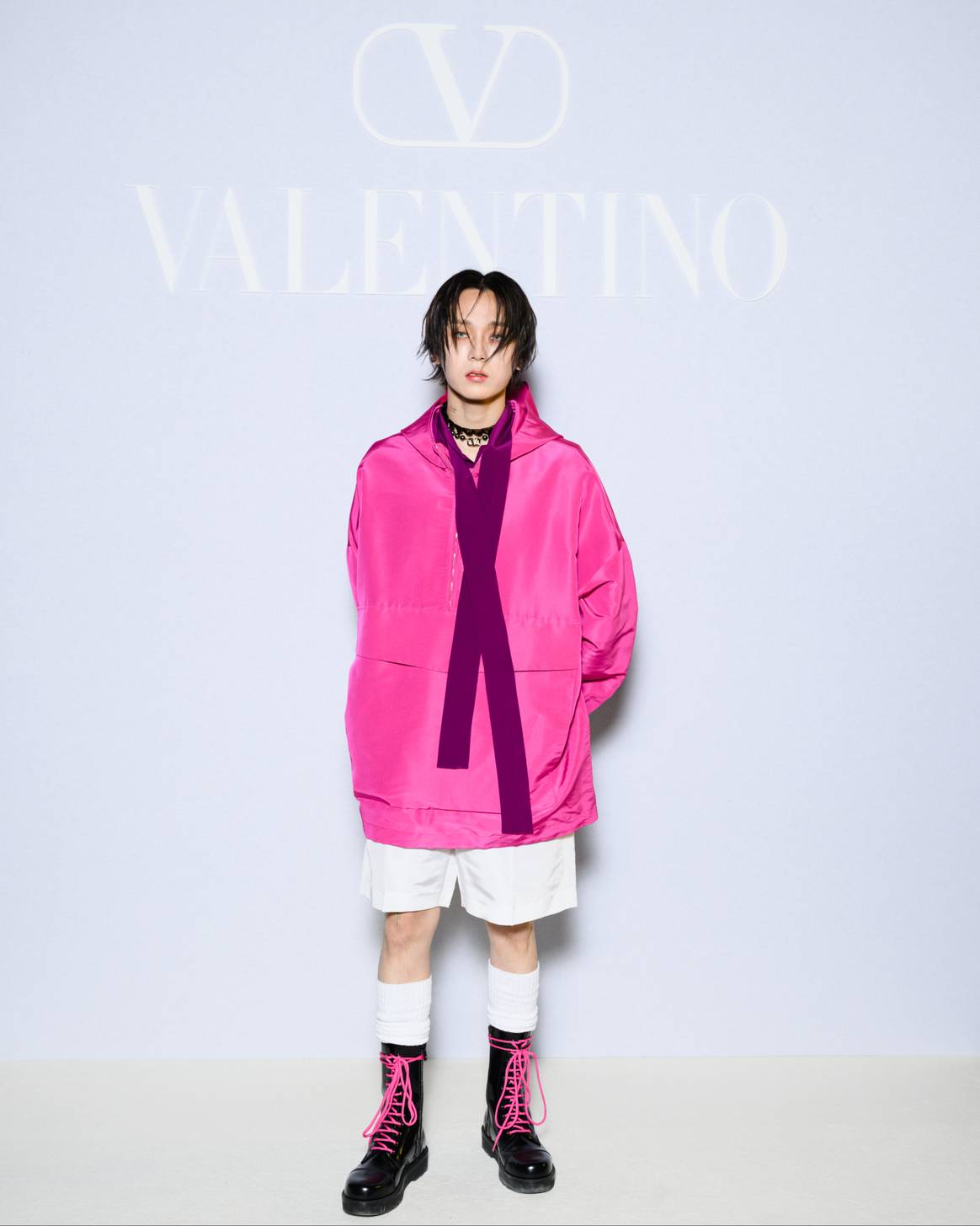 E'Dawn at Valentino's Black Tie show, AW23. Image: Valentino