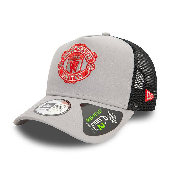 Manchester United FC Seasonal Repreve Grey 9FORTY E-Frame Adjustable Trucker Cap newera adult unisex Grey newera adult unisex Grey newera adult unisex | new era
