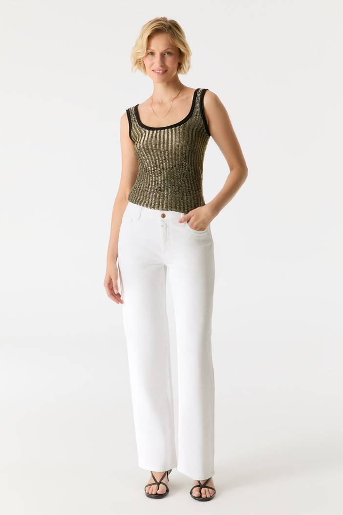 Nova Mid Waist Regular Length 5 Pocket Pants White | Cup of Joe (COJ) denim