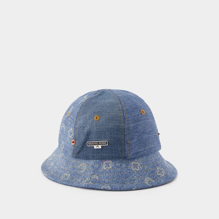 Chapeau Regenerated Denim - Marine Serre - Coton - Bleu | Marine Serre