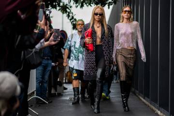 Feather crowns, lingerie and CEOs: SS24 street style from Milan