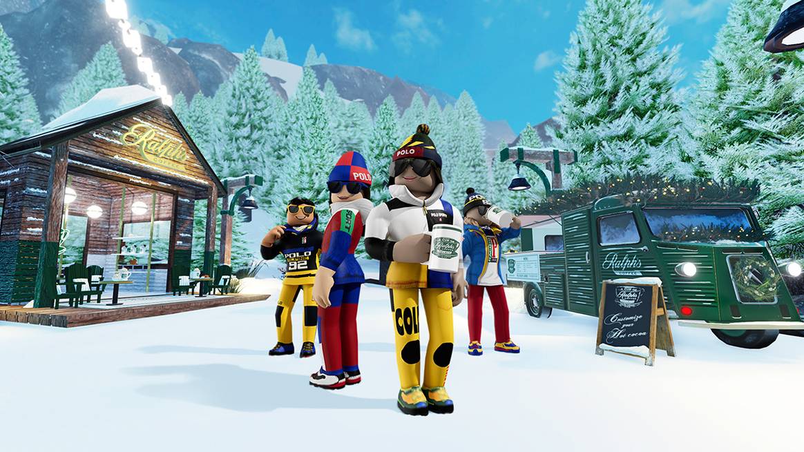Photo Credits: Ralph Lauren Winter Escape, mundo navideño de Ralph Lauren en Roblox.