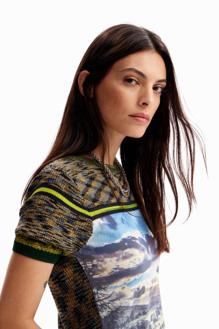 Knit landscape T-shirt | Desigual