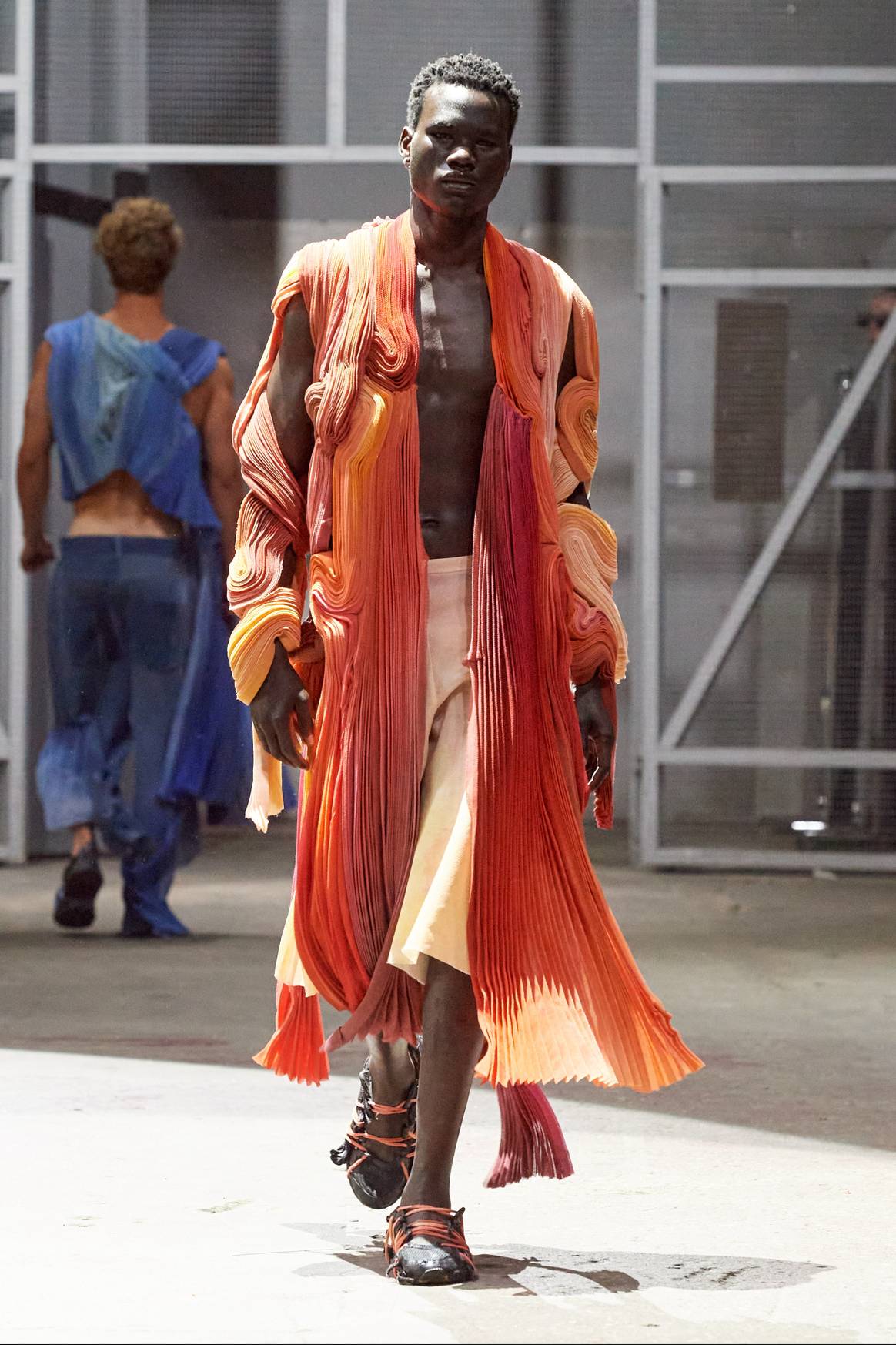 A design by Hugo Ehret at the Swedish School of Textiles graduation show. Copenhagen Fashion Week SS25.