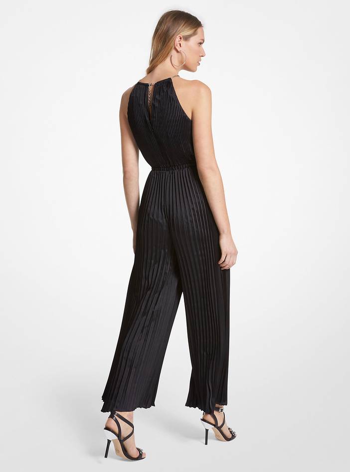 MK Satin Halter Jumpsuit | Michael Kors
