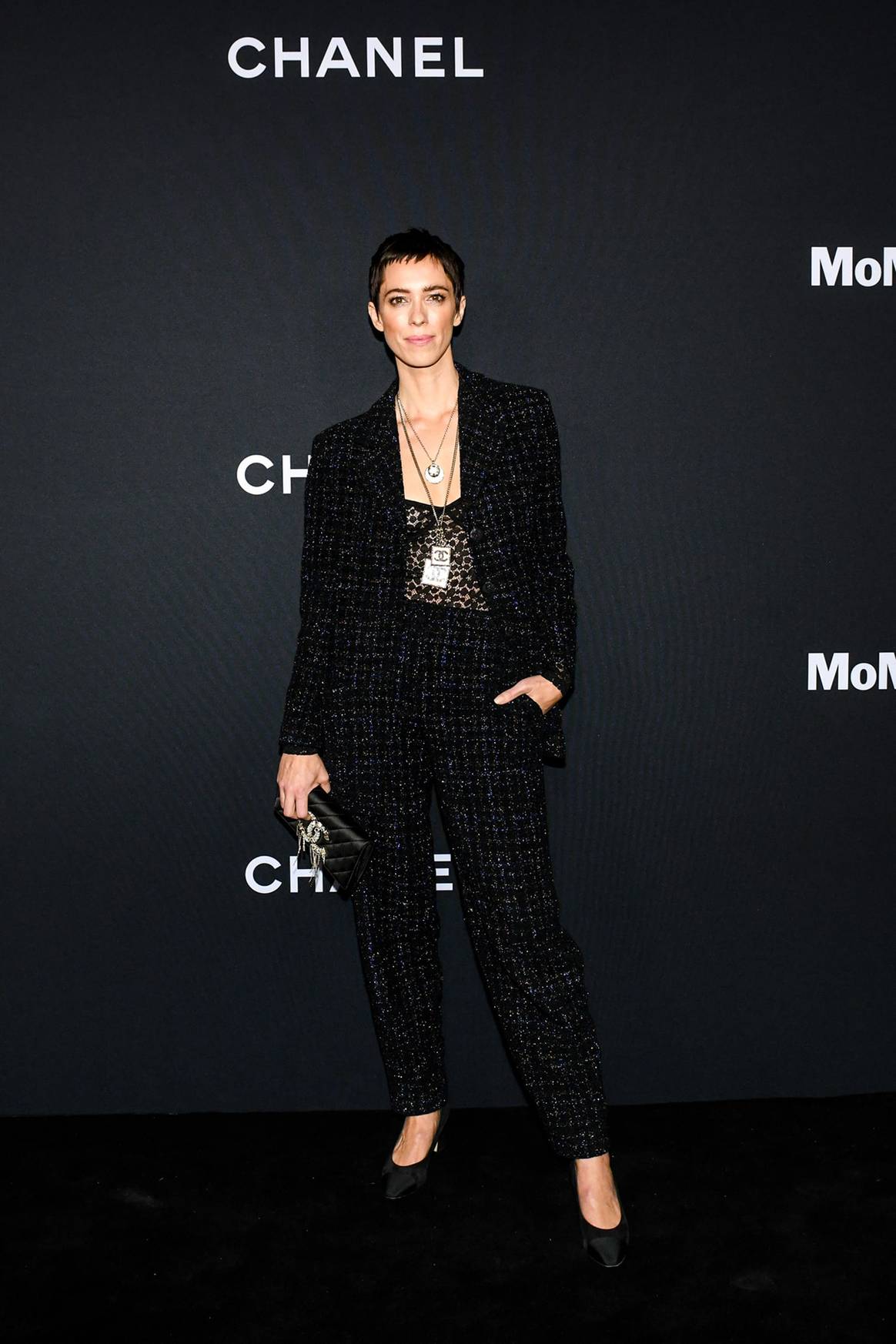 Photo Credits: Rebecca Hall, 14ª gala anual Film Benefit 2021 del MoMa, patrocinada por Chanel. Chanel, fotografía de cortesía.