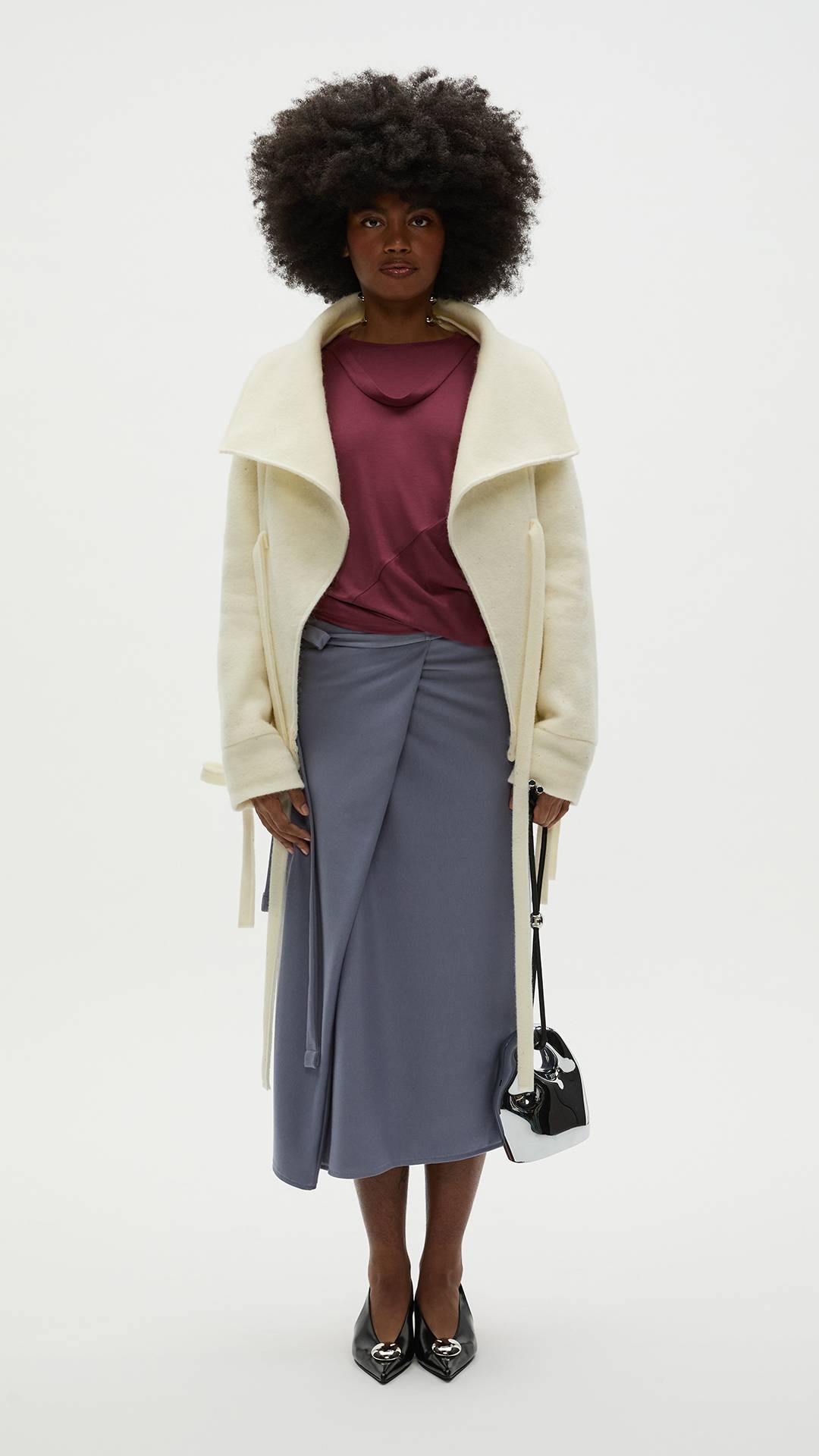 Jacket, shirt and wrap skirt by finalist Jeakyong Sim.