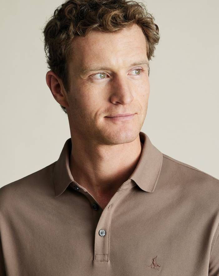 Men's Charles Tyrwhitt Long Sleeve Pique Polo Shirt | Charles Tyrwhitt