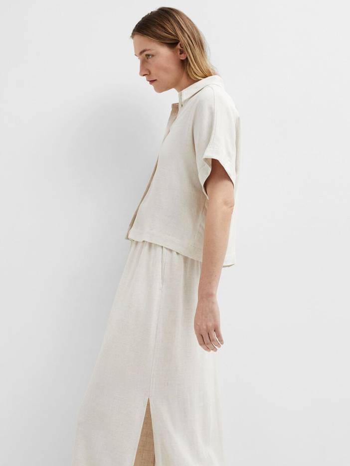 Cropped Overhemd Met Korte Mouwen | Selected-Femme