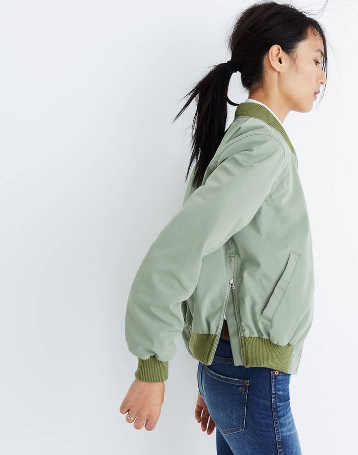 Side-Zip Bomber Jacket | Madewell