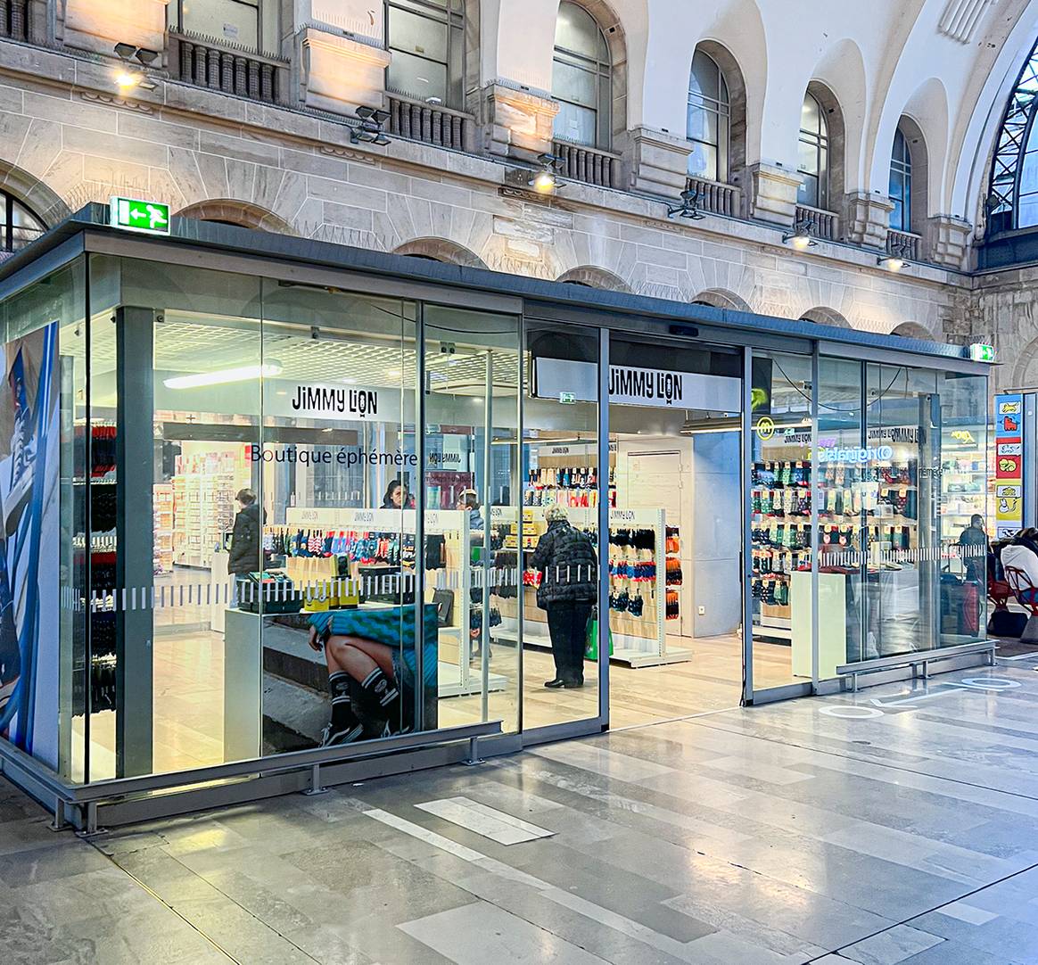 Créditos: Espacio pop-up de Jimmy Lion en la estación Gare de l'Est de París. Fotografía de archivo.