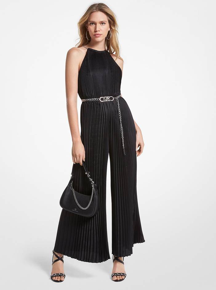 MK Satin Halter Jumpsuit | Michael Kors