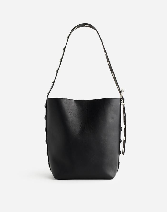 The Essential Medium Bucket Tote in Studded Leather | Madewell