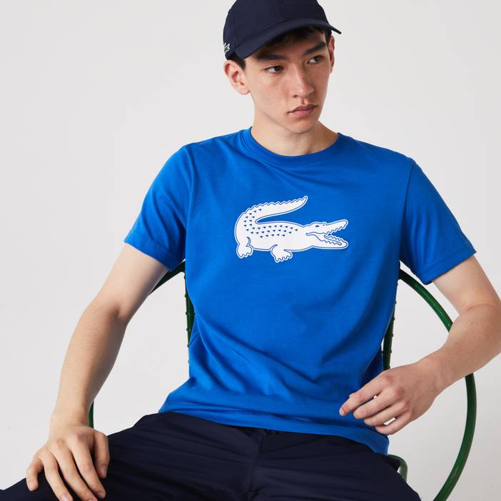 Herren Lacoste Sport Krokodil-T-Shirt aus atmungsaktivem Jersey mit 3D Print | Lacoste