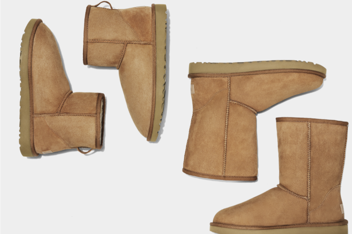 Die lange und verkürzte Version des Ugg-Stiefels.